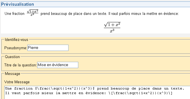 Mise en vidence
